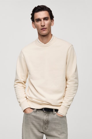 Sweat-shirt coton regular-fit - Ecru