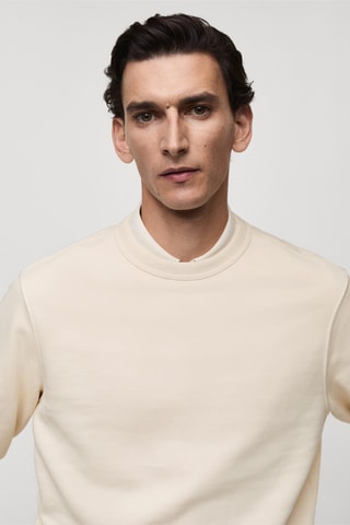 Sweat-shirt coton regular-fit - Ecru