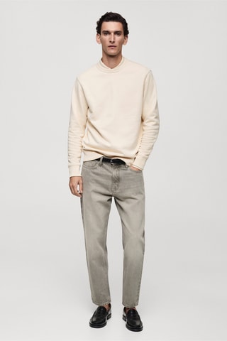 Sweat-shirt coton regular-fit - Ecru