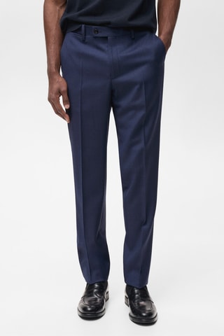 Pantalon costume Turin 100 % laine vierge - Bleu encre