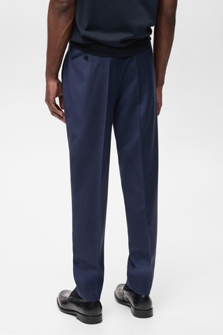 Pantalon costume Turin 100 % laine vierge - Bleu encre