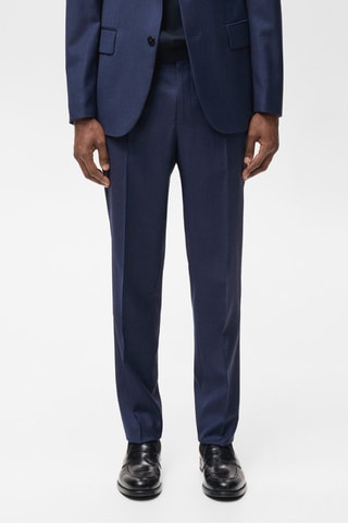 Pantalon costume Turin 100 % laine vierge - Bleu encre