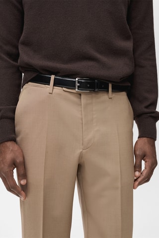 Pantalon costume Turin 100 % laine vierge - Beige