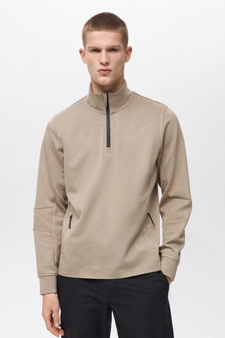 Sweat-shirt zippé COOLMAX® - Sable