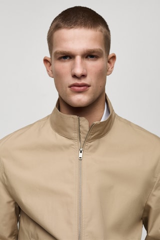 Veste légère col cheminée - Beige