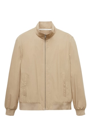 Veste légère col cheminée - Beige