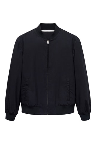 Blouson bomber 100 % coton - Bleu marine