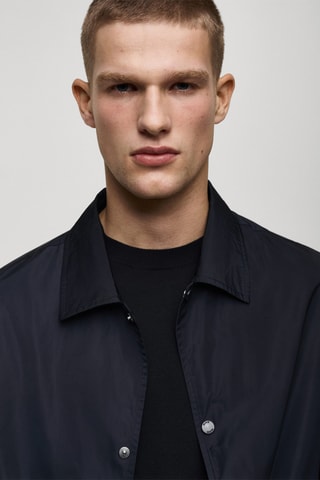 Veste tissu technique regular-fit - Bleu marine