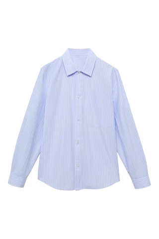 Chemise à rayures 100% coton coupe régulière - Bleu ciel