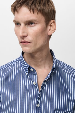 Chemise 100 % coton regular-fit - Bleu marine