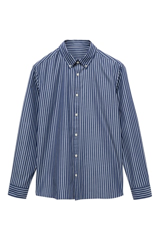Chemise 100 % coton regular-fit - Bleu marine