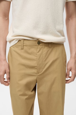 Pantalon droit 100 % coton - Beige