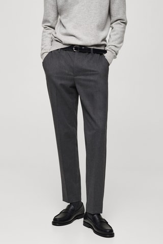 Pantalon flanelle regular-fit - Gris