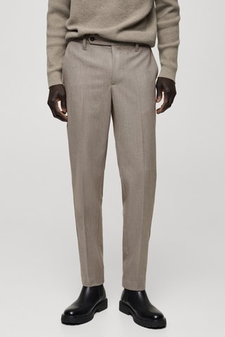 Pantalon flanelle regular-fit - Gris