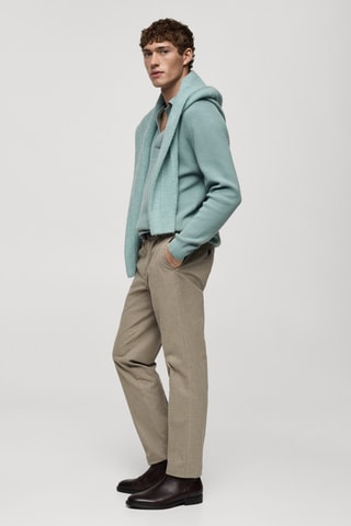 Pantalon flanelle regular-fit - Beige