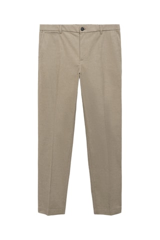 Pantalon flanelle regular-fit - Beige