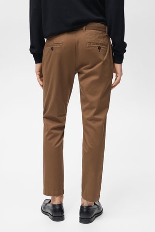 Pantalon Prato chino cropped tapered - Marron