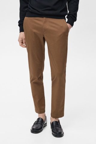 Pantalon Prato chino cropped tapered - Marron
