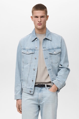 Blouson en jean poches - Bleu clair