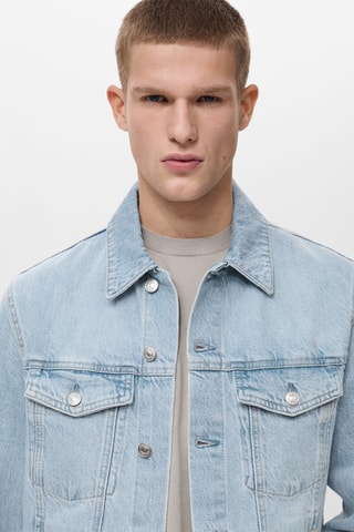 Blouson en jean poches - Bleu clair