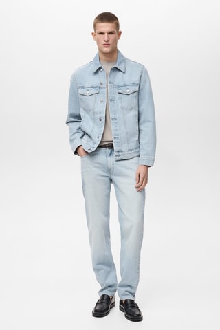Blouson en jean poches - Bleu clair