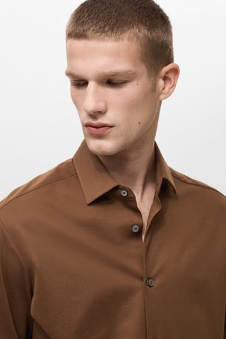 Chemise comfort stretch non-iron - Orange