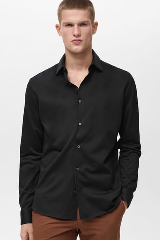 Chemise comfort stretch non-iron - Noir