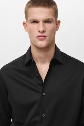 Chemise comfort stretch non-iron - Noir