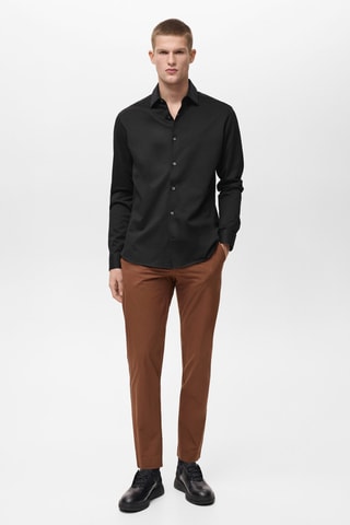 Chemise comfort stretch non-iron - Noir