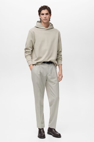 Sweat-shirt coton capuche regular-fit - Gris glacier