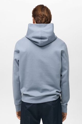 Sweat-shirt coton capuche regular-fit - Bleu ciel