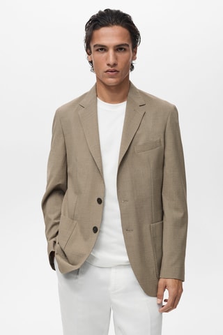 Veste de costume slim fit laine froide - Gris