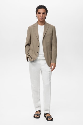 Veste de costume slim fit laine froide - Gris