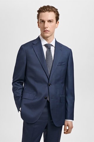 Veste costume Venecia 100 % laine vierge - Bleu marine