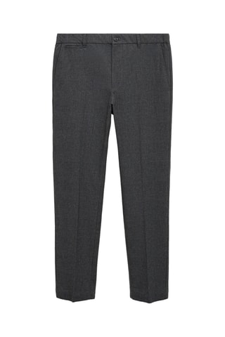 Pantalon en flanelle à motif Prince de Galles - Gris