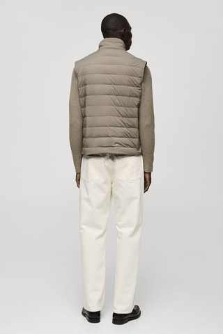 Gilet matelassé rembourrage duvet et plumes - Marron