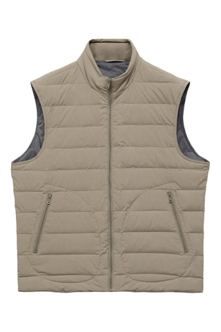 Gilet matelassé rembourrage duvet et plumes - Marron