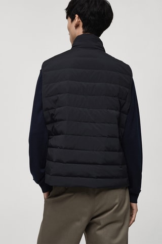 Gilet matelassé rembourrage duvet et plumes - Bleu marine