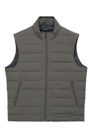 Gilet matelassé rembourrage duvet et plumes - Gris