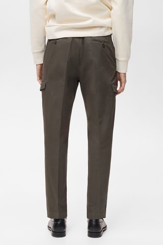 Pantalon cargo coton regular-fit - Kaki