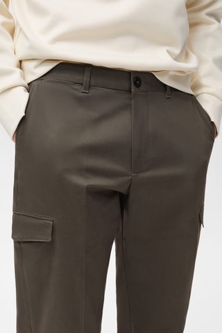 Pantalon cargo coton regular-fit - Kaki