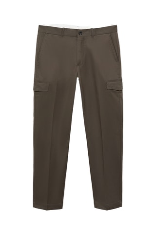 Pantalon cargo coton regular-fit - Kaki