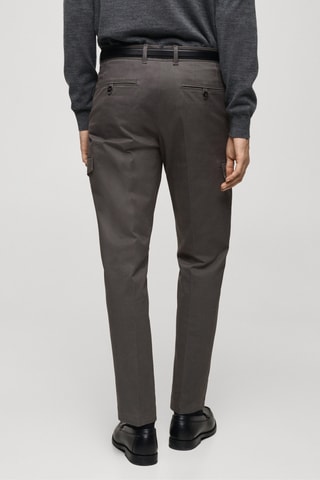 Pantalon cargo coton regular-fit - Gris
