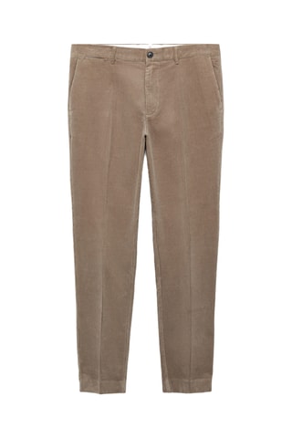 Pantalon velours côtelé regular-fit - Gris