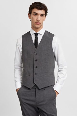 Gilet de costume slim fit - Gris (masquage demande achat)