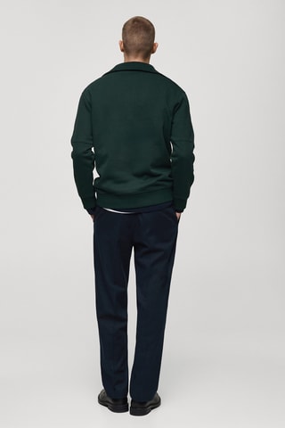 Sweat-shirt regular-fit col zippé - Vert