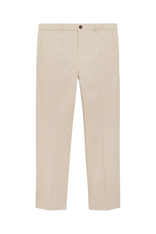 Pantalon Bologna slim-fit cropped comfort stretch - Beige