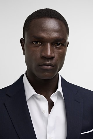 Veste costume slim-fit tissu comfort stretch - Bleu marine foncé