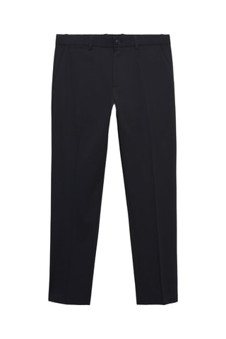 Pantalon Bologna slim-fit cropped comfort stretch - Bleu marine
