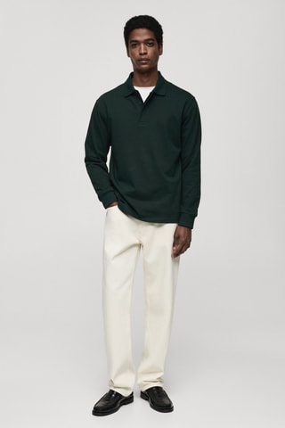 Sweat-shirt polo 100 % coton - Vert